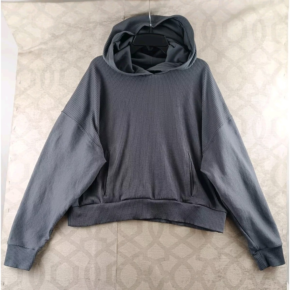 Under Armour Journey Rib Hoodie Womens‎ Small Gray Long Sleeve Pullover